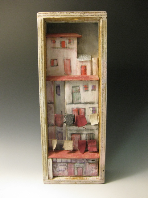 Untitled, Approx 18", wood, metal, fabric, 