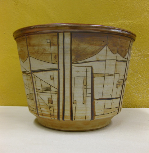 Planter with landscape